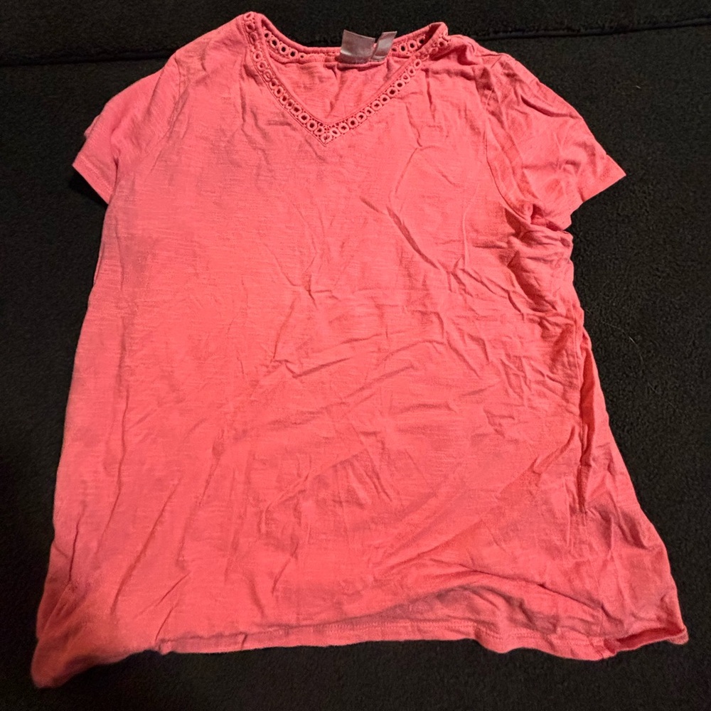 Chico's Coral Short Sleeve Tee